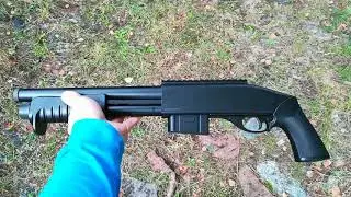На что способен страйкбольный дробовик???