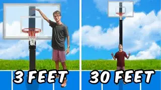 Basketball But The Hoops Increasingly Get Taller…