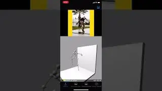 TFLite 3D pose estimation visualization demo on iOS