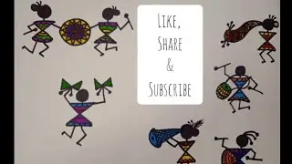 Day - 9 | Warli Art Figures With Musical Instruments | Easy Tutorial For Beginners| Twinz Together