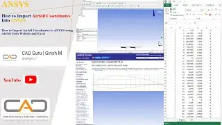 How to Import Airfoil Coordinates to ANSYS using Airfoil Tools Website