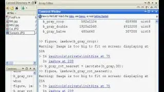 Matlab area processing in image processing
