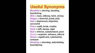 Useful Synonyms/