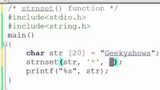 93. strnset function in C Programming (Hindi)