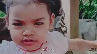 Aafiyah naik buai sambil nyanyi