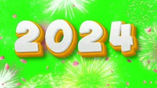 happy New year 2024 Green screen video effect HD