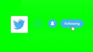 Twitter follow green screen || free stock footage II No Copyright