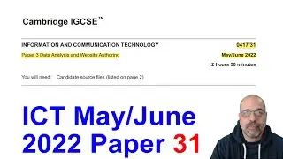 2022 June Paper 31, Cambridge 0417 ICT [IGCSE]