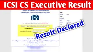 ICSI CS Executive Result 2024 | How To Check ICSI CS Executive Result 2024