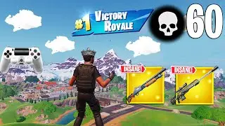 60 Elimination Solo Vs Squads Gameplay Wins (NEW Fortnite Chapter 5 PS4 Controller)