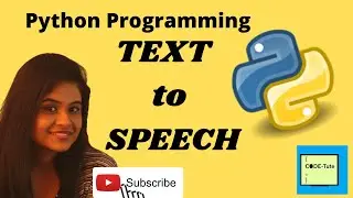 Text to Speech | Text to Audio | python programming