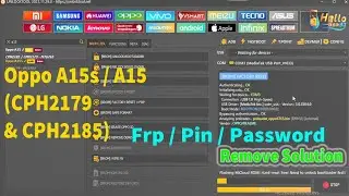 Oppo A15s (CPH 2179 & CPH 2185) Oppo A15 Pin / Password Screen Lock Remove Solution