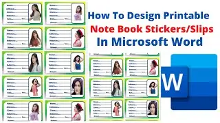 _How To Design Printable Note Book Stickers In MS Word
