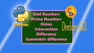 Prime Nos |ODD Numbers| Union| Intersection| Symmetric difference| Python| iTechSoftwareAcademy