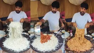 Huge Veg Chowmein making in Kendrapada 😱😍🍜 || Popular Noodles of Odisha || Indian Street food