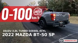 2022 Mazda BT-50 SP 0-100km/h & engine sound