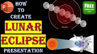 How to create presentation of Lunar eclipse in PowerPoint | moon eclipse presentation