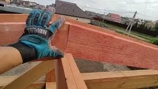 Гараж барнхаус 6 серия - коньковый прогон и стропила #барнхаус
