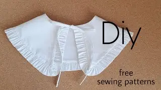 DIY | Как сшить воротник по бесплатной выкройке #grasser