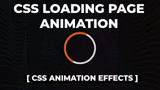 How To Add Loading Animation  To Website Using  HTML AND CSS | CSS Loading Page Animation