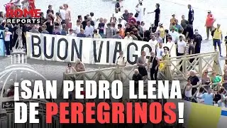 San Pedro se llena de peregrinos que despiden al papa antes de que comience su viaje a Asia