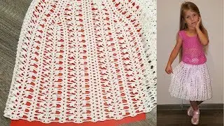 LACE SKIRT CROCHET pattern. SKIRT FOR GIRLS (for women too) CROCHET DIAGRAM for beginners
