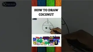 How to draw Coconut || schoolx360 
