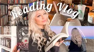reading zodiac academy, more unboxings, beach walks + book shopping | Reading Vlog🧋