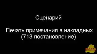 УК 1_6_25_2 Печать примечания в накладных (713 постановление)