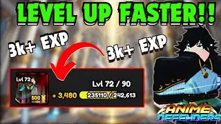 Fastest Way To Level Up Your Units In Anime Defenders New Update!