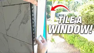 How To Install Tile Around A Window For BEGINNERS! PRO TIPS! DIY