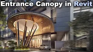 Entrance Canopy in Revit Tutorial - Slanted Column in Revit