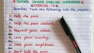imperative sentence voice change | oxford junior english grammar exercise 79