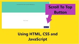 Adding Scroll To Top Button in Website Using HTML CSS and JavaScript (हिंदी में)