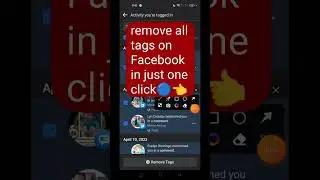 ✅ Facebook tag delete all in just one click