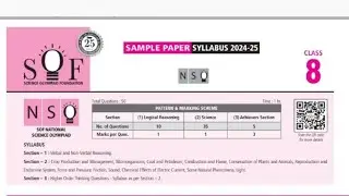 Class 8 NSO | NSO sample paper 2024-25 | solution of NSO sample paper 2024-25