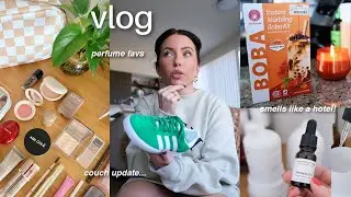 amazon couch update, mixing perfumes, pumpkin boba, organizing! 🎃 / VLOG