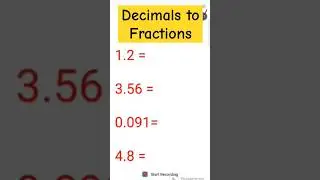 Decimals to fractions 