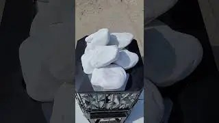 Кварц шлифованный крупный в печи бани
