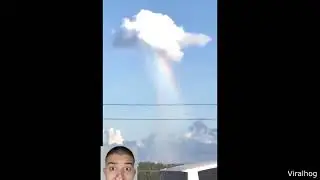 Rainbow Pours Out of Cloud #shorts