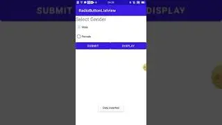 android studio demo | radio button in android | SQLite Database
