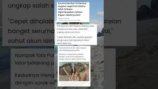 DI DUGA SUDAH DI BUKA SEGELNYA..NETIZEN KAPAN NIKAHNYA TEH?