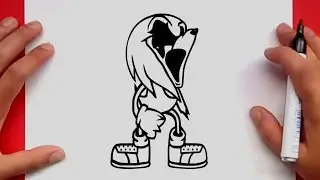 How to draw FnF sonic exe KNUCKLES | Friday Night Funkin' mods
