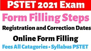PSTET Online Form Filling Steps • Important Steps To Fill Form