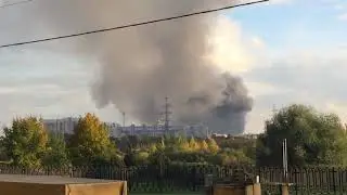 Пожар на строительном рынке Синдика.
