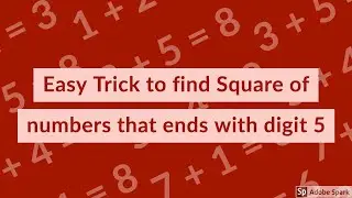 How to find out Square of numbers ending with digit  | Best Trick | Competive Exam|Squaring number