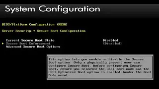 Enabling or disabling UEFI Secure Boot in HPE Proliant Server