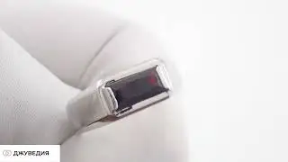 Перстень Мужской с Гранатом, Артикул КМ-318, серебро 925 пробы