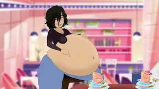 Belly stuffing Animaton with hint of vore