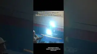 What Happens When A Balloon Touches A Power Lines ☠️ 